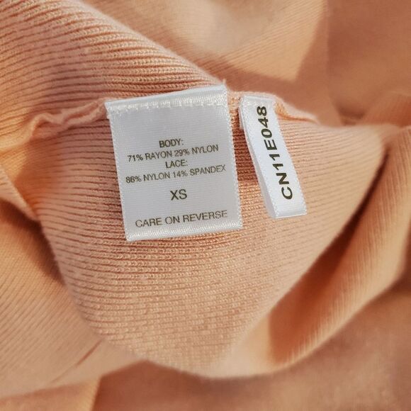 Eva Mendes Aubrey Peplum Bodycon Peach Dress - Picture 5 of 12